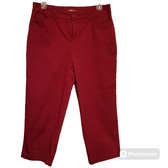 Red Capris Size 6 - Excellent Condition - Picture 1 of 3
